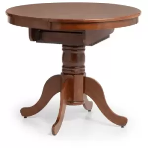 Christine Mahogany Round To Oval Extending Dining Room Table