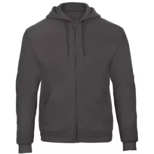 B&C Adults Unisex ID.205 50/50 Full Zip Hooded Sweatshirt (L) (Anthracite)