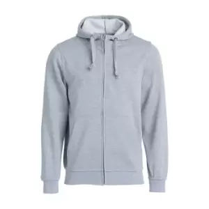 Clique Mens Basic Full Zip Hoodie (XL) (Grey Melange)