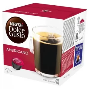 Nescafe Dolce Gusto Caffe Americano 16 Capsules (Pack 3) 12461466