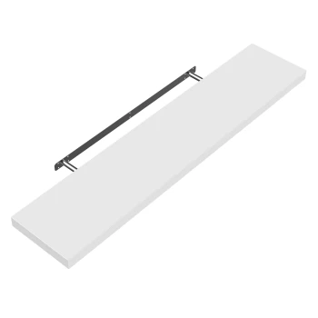 CASARIA Floating Wall Shelf with Wall Mount - White 90cm