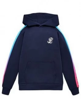 Illusive London Boys Fade Taped Overhead Hoodie - Navy, Size 9-10 Years