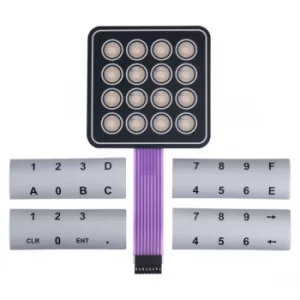 Apem AC3535 AC3535 Standard Membrane Keypad 4x4 with Insert Pockets