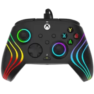 PDP Afterglow Wave Wired Xbox Controller: Black for Xbox Series X
