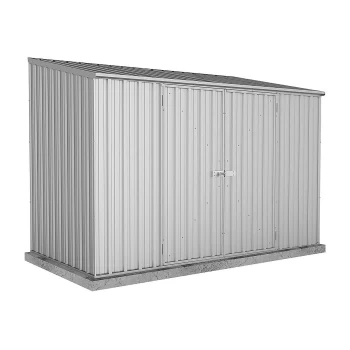 Absco 10x5ft Space Saver Metal Pent Shed - Zinc