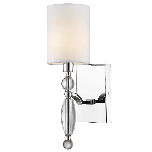 Cancun Wall Lamp With Shade Silver, E14