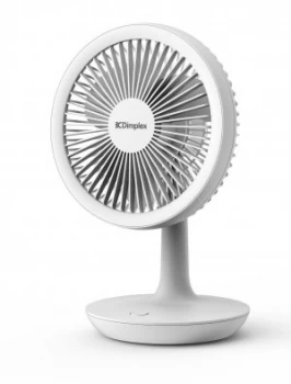 Dimplex Rechargeable White Desk Fan 5"