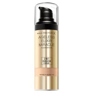 Max Factor Ageless Elixir Miracle Fdn 2In1 45 Warm Almond Nude