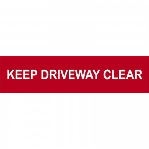 Scan Keep Driveway Clear Sign 200mm 50mm Standard