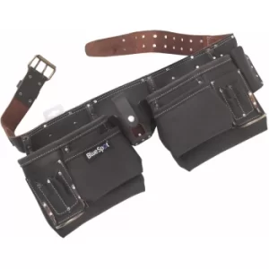 BlueSpot 16335 Deluxe Oil Tanned Leather Double Tool Belt