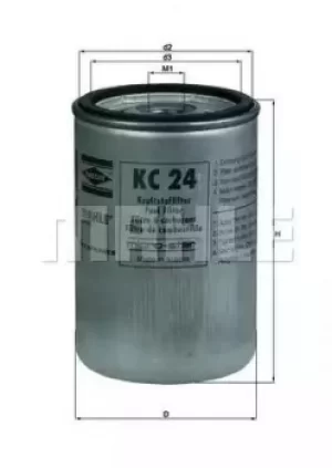 Fuel Filter KC24 79628967 by MAHLE Original