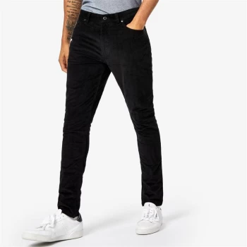 Jack Wills 5 Pocket Cord Trousers - Black