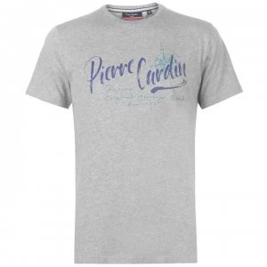 Pierre Cardin Short Sleeve Printed Tee Mens - Grey Marl