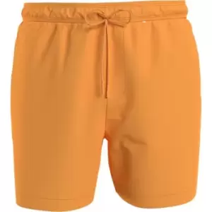 Calvin Klein Medium Drawstring Tape Swim Shorts Mens - Orange