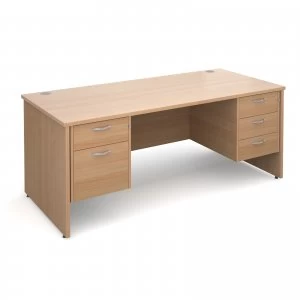 Maestro 25 PL Straight Desk With 2 and 3 Drawer Pedestals 1800mm - bee