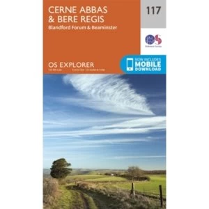 Cerne Abbas and Bere Regis, Blandford Forum and Beaminster by Ordnance Survey (Sheet map, folded, 2015)