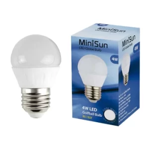 10 x 4W ES E27 Cool White LED Golfball Bulbs