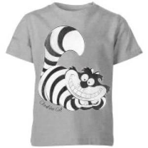 Disney Alice In Wonderland Cheshire Cat Mono Kids T-Shirt - Grey - 9-10 Years