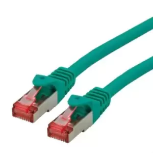 Roline Green Cat6 Cable, S/FTP, Male RJ45, Terminated, 500mm