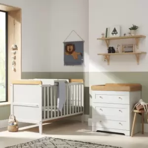 Tutti Bambini Rio Grey and Oak 2 Piece Nursery Furniture Set
