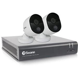 Swann CCTV System - 4 Channel 1080p HD DVR with 2 x 1080p Motion Sensing Cameras & 1TB HDD