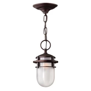 1 Light Outdoor Ceiling Chain Lantern Victorian Bronze, E27