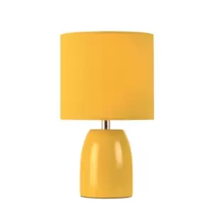 Ochre Orange Ceramic Table Lamp with Co Ordinating Shade