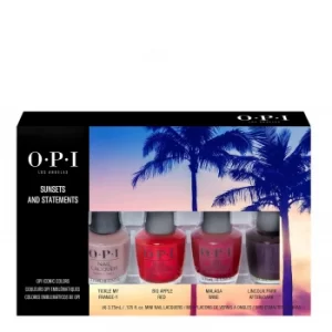 OPI Sunsets and Statements Mini Nail Polish Gift Set 4 x 3.75ml