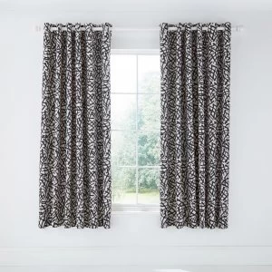 Helena Springfield Dark Grey Cotton Half Panama 'Anise' Lined Curtains - Lined Curtains - light grey