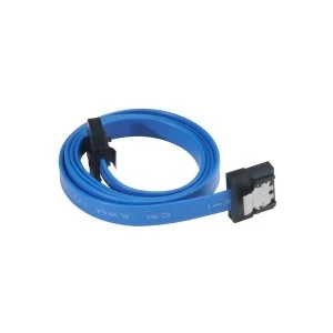 Akasa AK-CBSA05-30BL Super slim SATA rev 3.0 data cable with securing latches - 30cm Blue