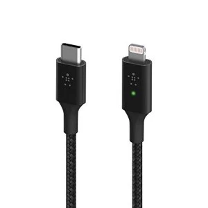 Belkin Smart LED Charging Cable USB to Lightning 4ft/1.2m (See Your Charging Status at a Glance) For iPhone, AirPods and...