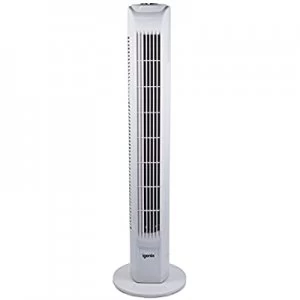 Ds tower fan w 7.5h timer whi