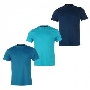 Donnay 3 Pack T Shirts Mens - Teal/Turq/DkBlu