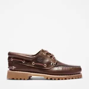Timberland 3-eye Lug Handsewn Boat Shoe For Men In Brown, Size 7.5