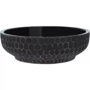 Kara Large Black Finish Bowl - Premier Housewares