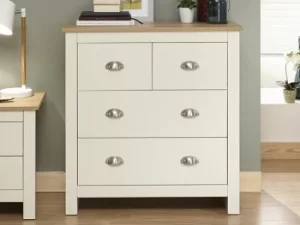 GFW Lancaster Cream and Oak 22 Drawer Chest of Drawers Flat Packed