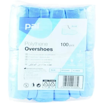 Disposable, Overshoes Protectors, 100 Pack 16' Blue - PAL