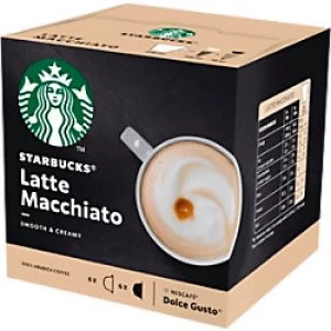 Nescafe Dolce Gusto Starbucks Latte Macchiato Coffee Capsules Pack of 12