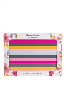 Summerhouse By Navigate Gardenia Striped Placemats ; Set Of 4