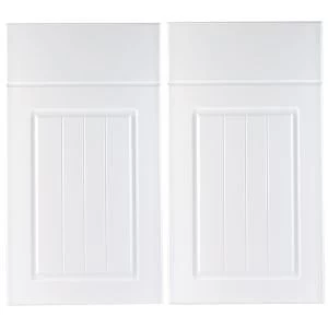 IT Kitchens Chilton White Country Style Corner base drawer line door W925mm Set of 2