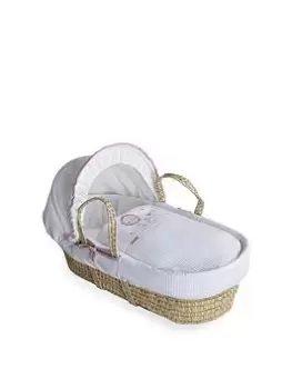Clair De Lune Over The Moon Palm Moses Basket - Pink