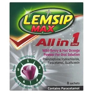 Lemsip All-in-One Hot Berry and Orange Flavour Sachets 8s