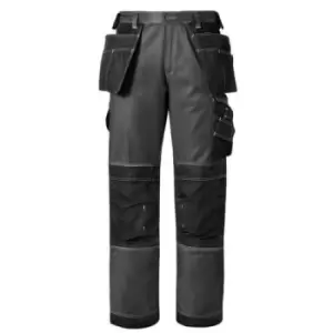 Snickers 3212 Mens DuraTwill Holster Pocket Trousers Black / Grey 35" 30"