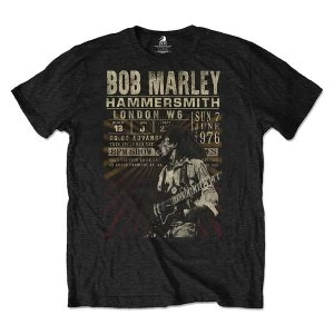 Bob Marley - Hammersmith '76 Unisex X-Large T-Shirt - Black