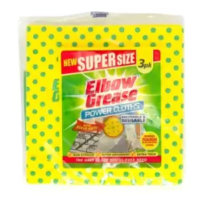 Elbow Grease Super Size Power Cloths - 3pk