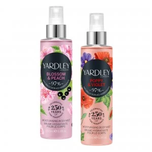 Yardley London Poppy and Violet + Cherry Blossom and Peach Fragra...