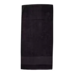 Towel City Printable Border Bath Towel (One Size) (Black)