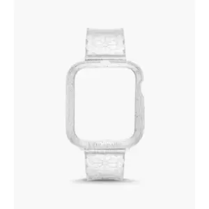 Kate Spade New York Womens Glitter Jelly 40Mm Case And Band Set For Apple Watch - Silver