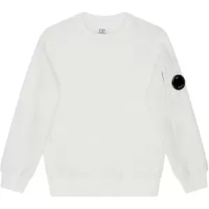 CP COMPANY BoyS Lens Crew Sweatshirt - White