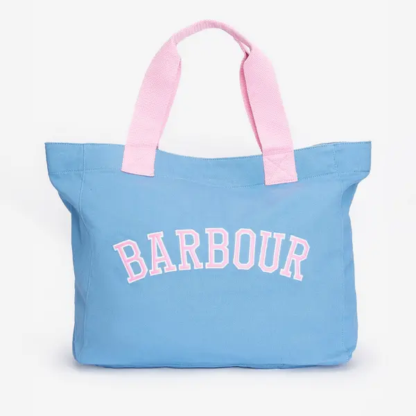 Barbour Womens Logo Holiday Tote Bag - Chambray Blue